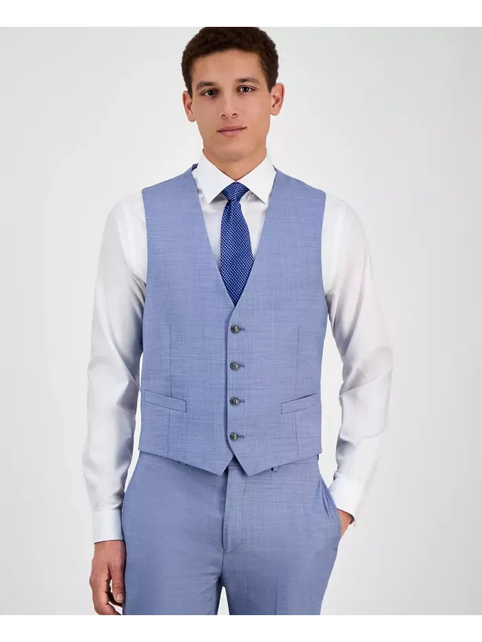 Мужской жилет из смесовой шерсти с бесконечной растяжимостью Slim-Fit Calvin Klein