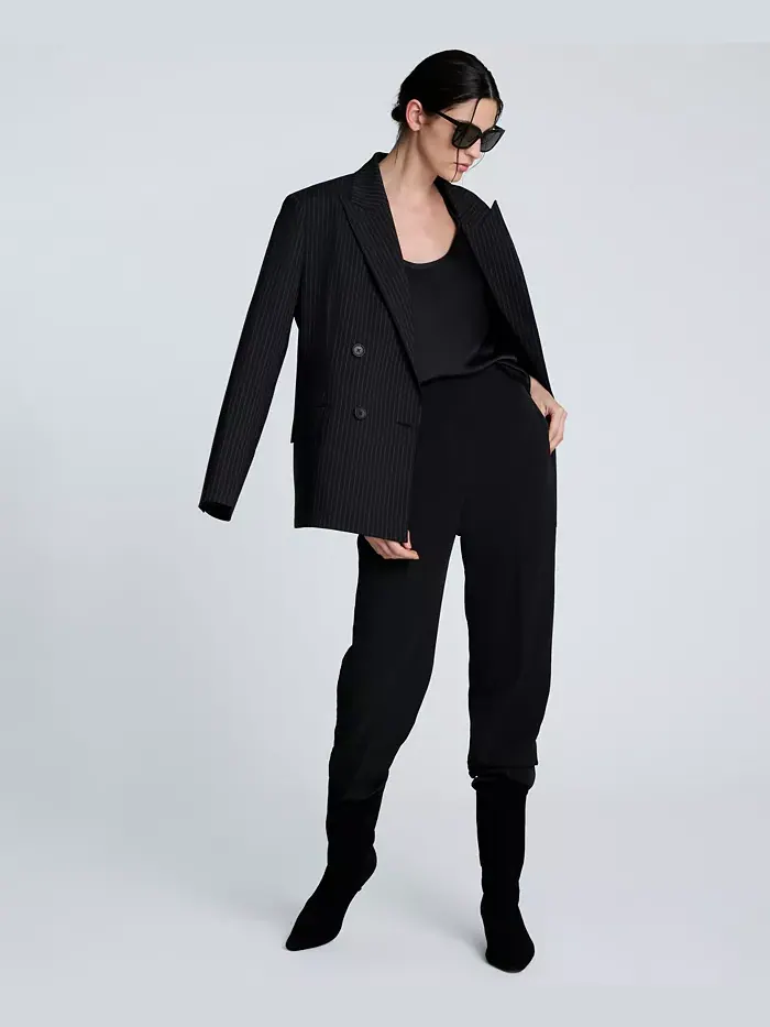 Женские брюки прямого кроя из роскошного твила Kenneth Cole — изображение 5 из 5, черный