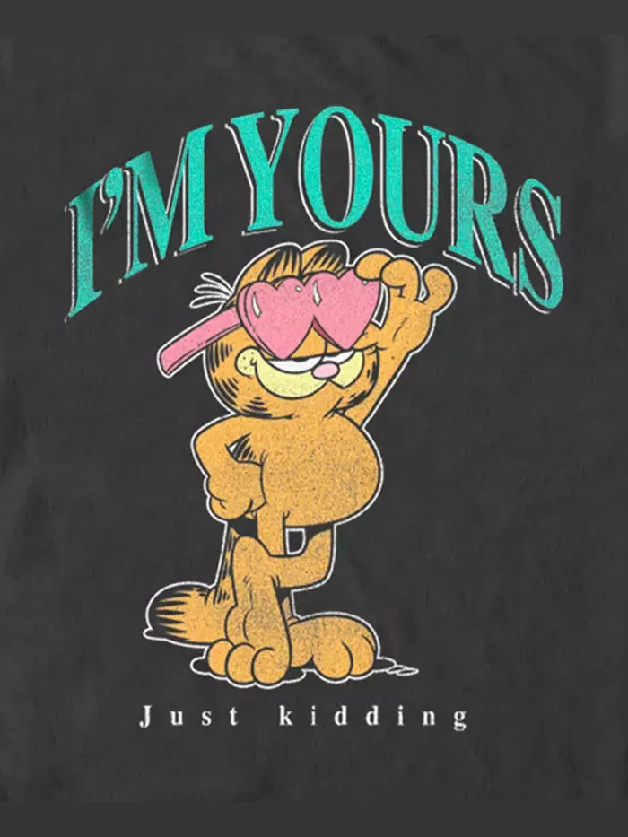 Мужская футболка Garfield I'm Yours с коротким рукавом Fifth Sun — изображение 3 из 3, серый