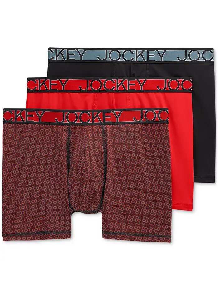 3-Pack Active Microfiber 5" Боксеры Jockey — изображение 1 из 3, красный