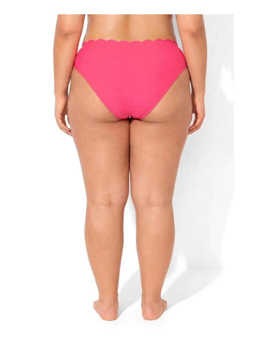 Женские плавки с волнистым краем Swimsuits For All — изображение 3 из 3, розовый