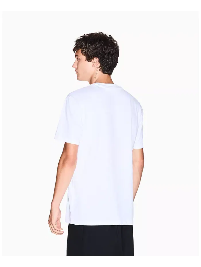 Мужская футболка Night Lab с аппликацией в виде символа мира A|X Armani Exchange — изображение 4 из 5, белый