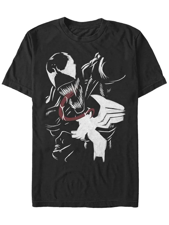 Мужская футболка с короткими рукавами из коллекции комиксов Marvel Painted Venom Action Pose Fifth — изображение 1 из 1