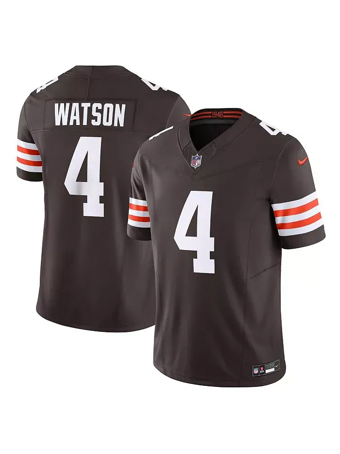 Мужская лимитированная футболка Cleveland Vapor F.U.S.E. Deshaun Watson Nike — изображение 1 из 3, коричневый