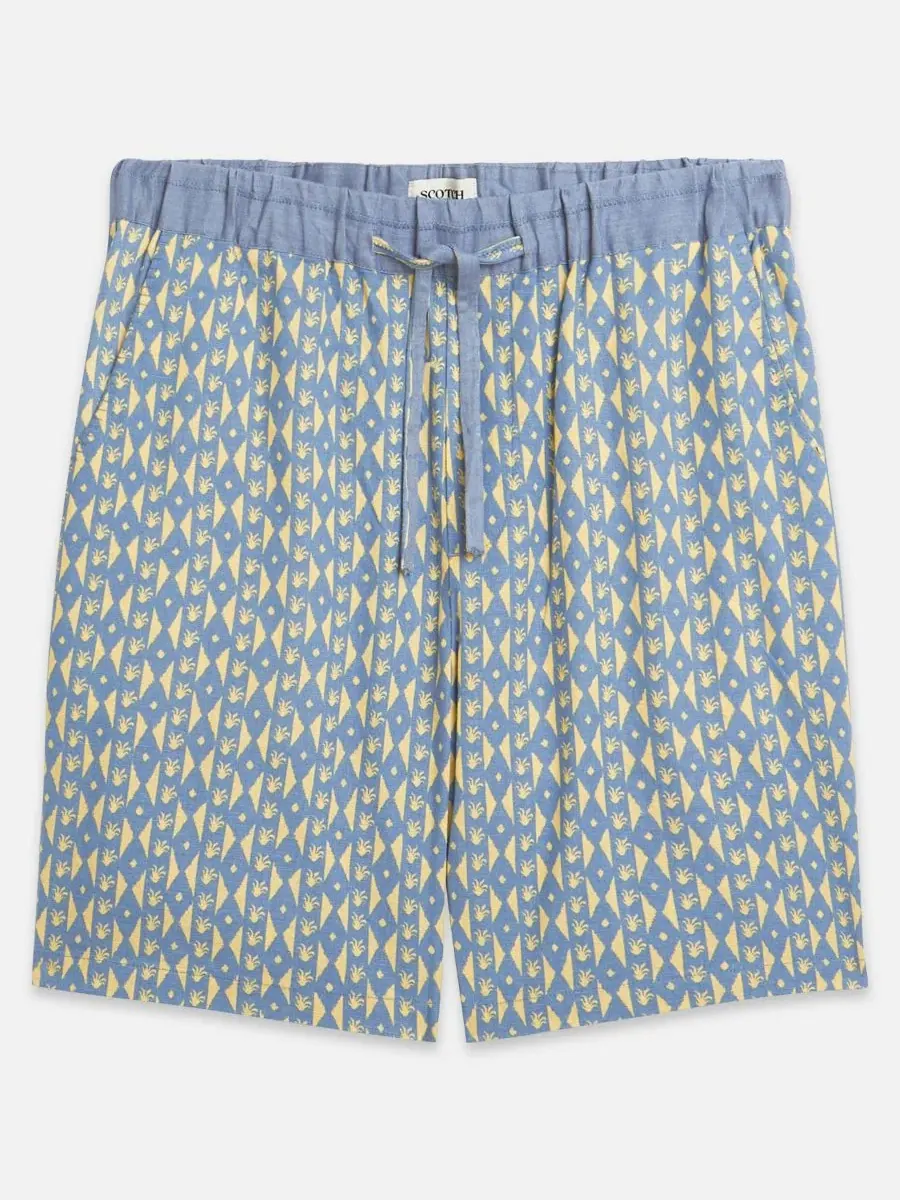 Мужские бермуды Fave из льняной смеси с принтом Scotch & Soda — изображение 4 из 6, серый