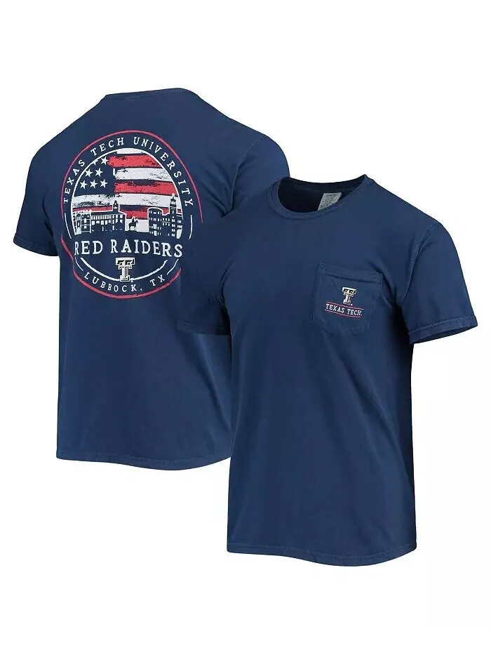 Мужская темно-синяя футболка Texas Tech Red Raiders Campus Americana Image One — синий