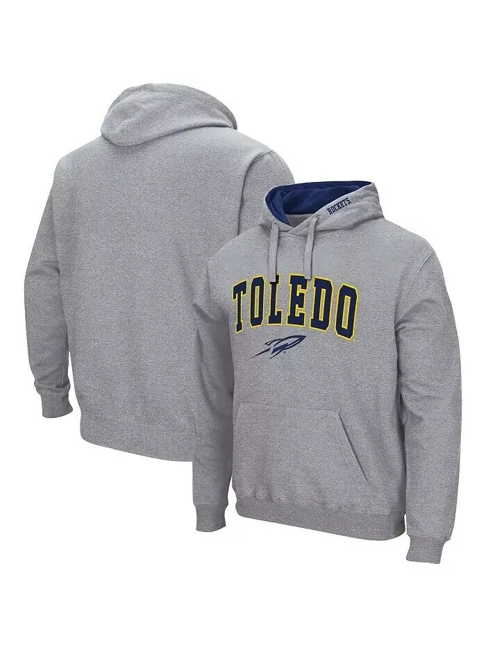 Мужской серый пуловер с капюшоном Toledo Rockets Arch и Logo Colosseum — изображение 1 из 3