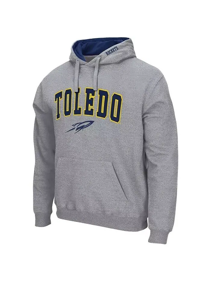 Мужской серый пуловер с капюшоном Toledo Rockets Arch и Logo Colosseum — изображение 3 из 3
