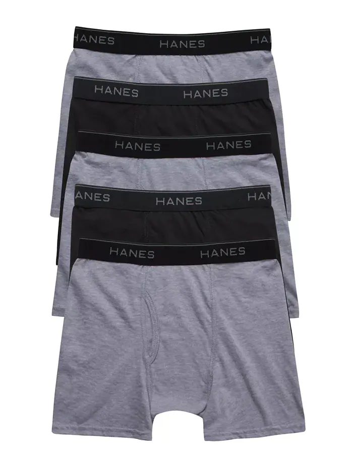 Боксеры Ultimate Cotton Blend для мальчиков старшего возраста, набор из 5 штук Hanes