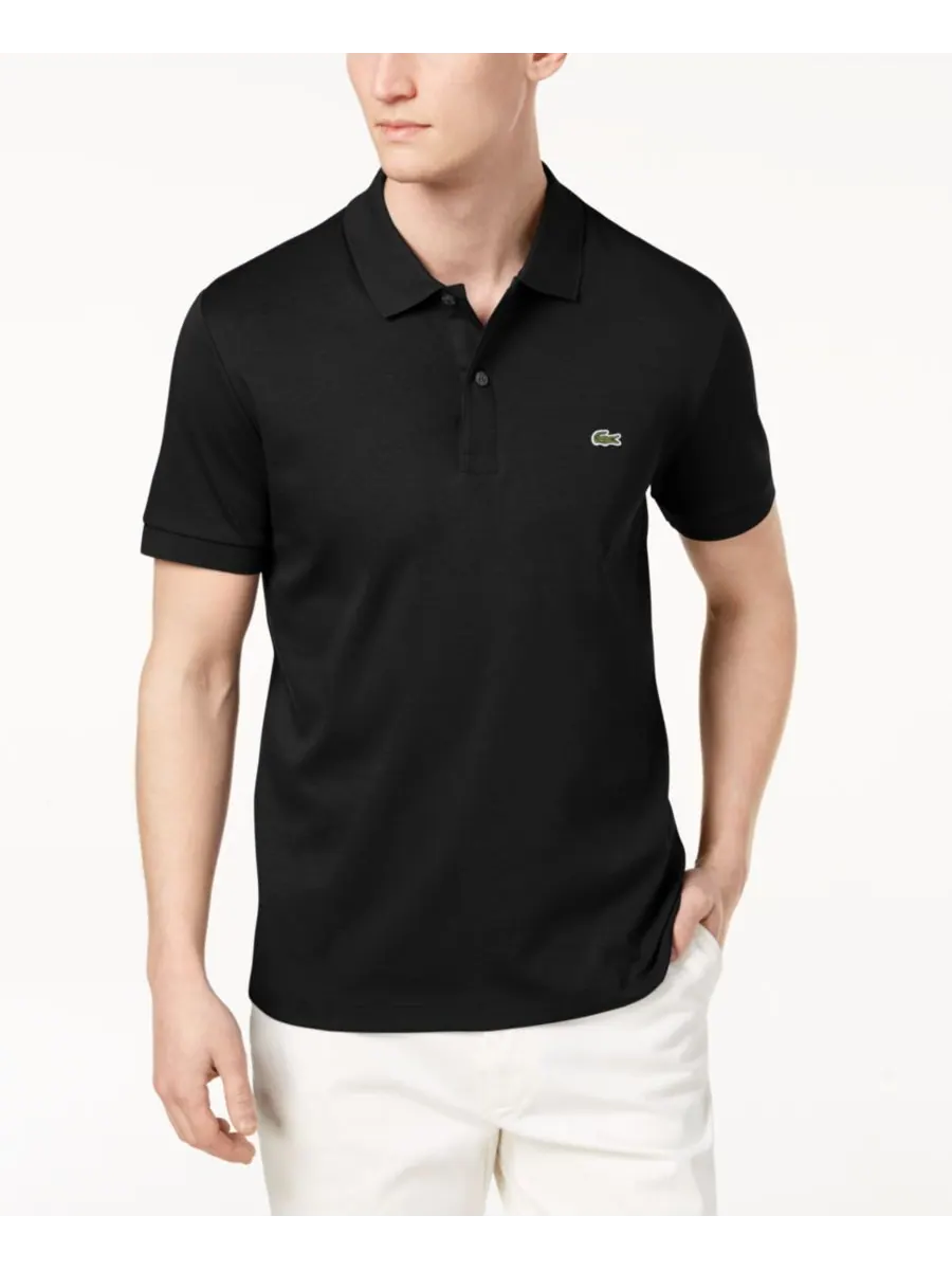 Рубашка поло Lacoste 031, мужская, стандартный крой, мягкая на ощупь — изображение 1 из 3, черный