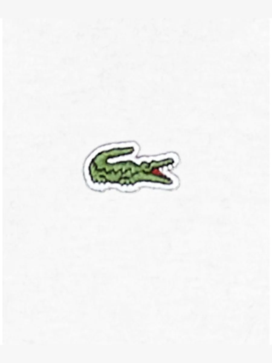 Мужская рубашка-поло Lacoste с коротким рукавом, стандартный крой, хлопок — изображение 3 из 3, белый
