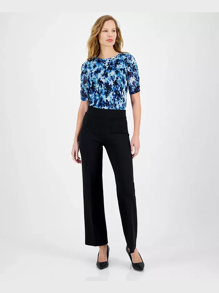 Женские брюки-клеш с широкими штанинами, P/XXS-XXL Anne Klein — изображение 1 из 1, черный