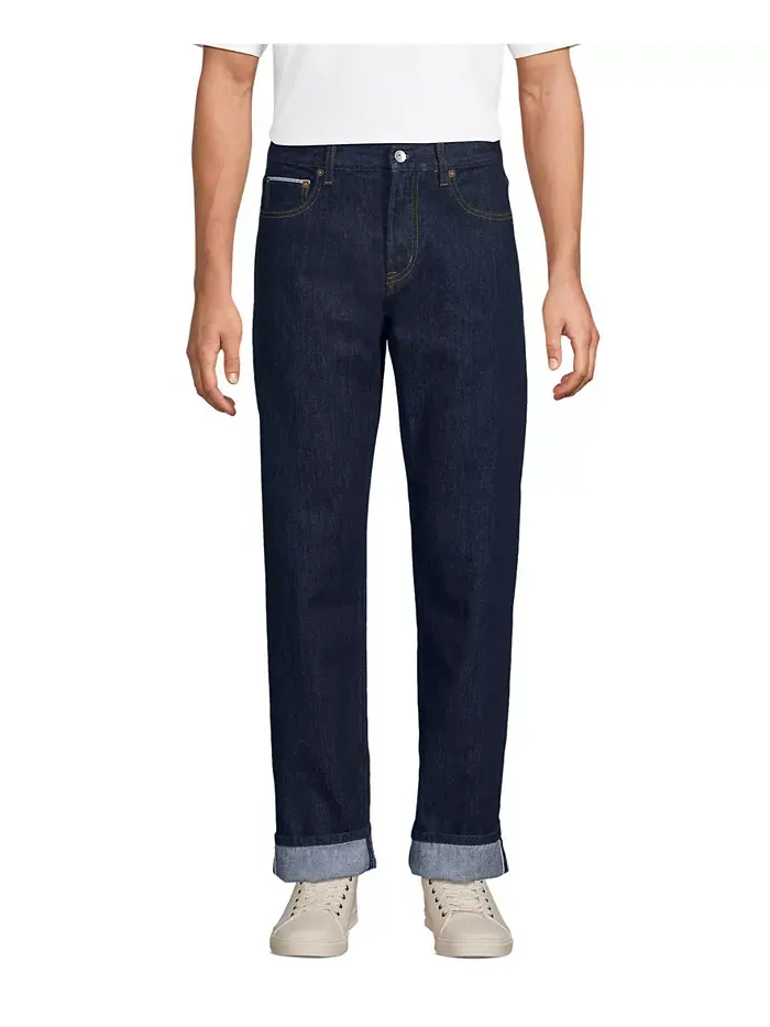 Мужские джинсы Selvedge Lands' End — изображение 1 из 4, синий