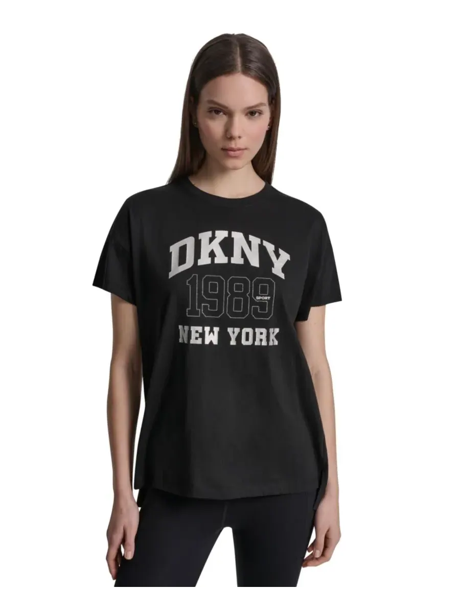 Футболка с коротким рукавом DKNY New York 1989 с логотипом DKNY Sport — изображение 1 из 5, черный