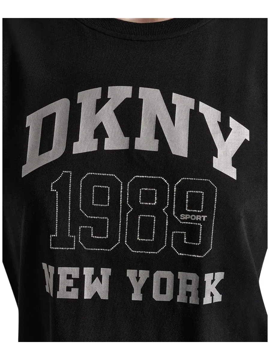 Футболка с коротким рукавом DKNY New York 1989 с логотипом DKNY Sport — изображение 5 из 5, черный