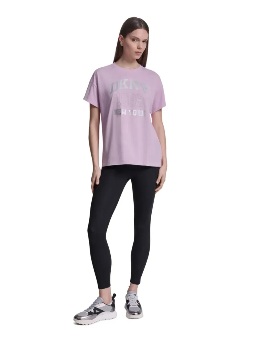 Футболка с коротким рукавом DKNY New York 1989 с логотипом DKNY Sport — изображение 2 из 8, розовый