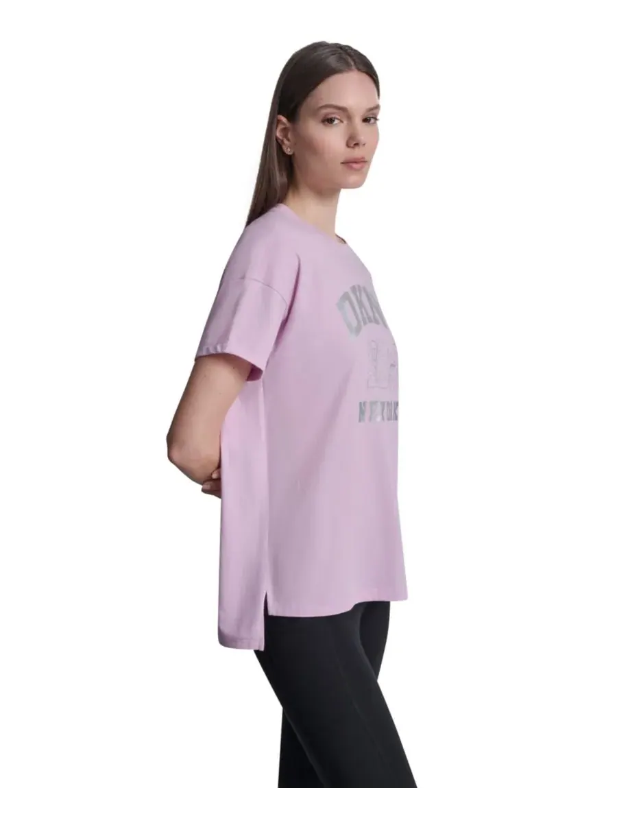 Футболка с коротким рукавом DKNY New York 1989 с логотипом DKNY Sport — изображение 4 из 8, розовый