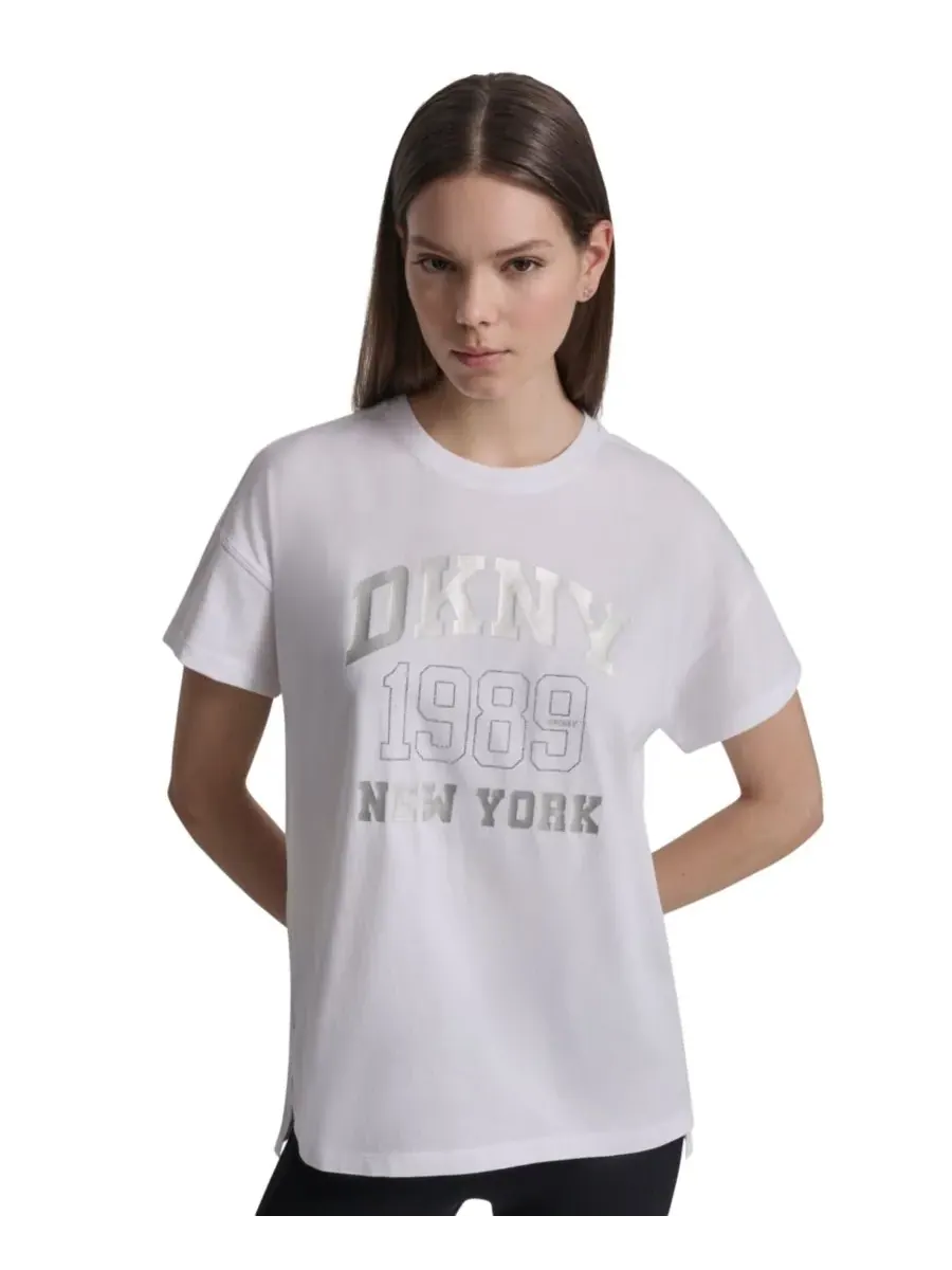 Футболка с коротким рукавом DKNY New York 1989 с логотипом DKNY Sport — изображение 1 из 5, белый