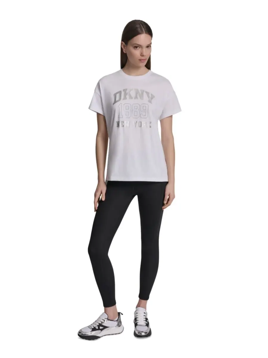 Футболка с коротким рукавом DKNY New York 1989 с логотипом DKNY Sport — изображение 2 из 5, белый