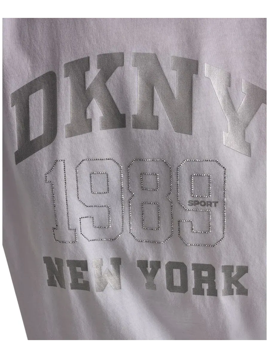 Футболка с коротким рукавом DKNY New York 1989 с логотипом DKNY Sport — изображение 5 из 5, белый