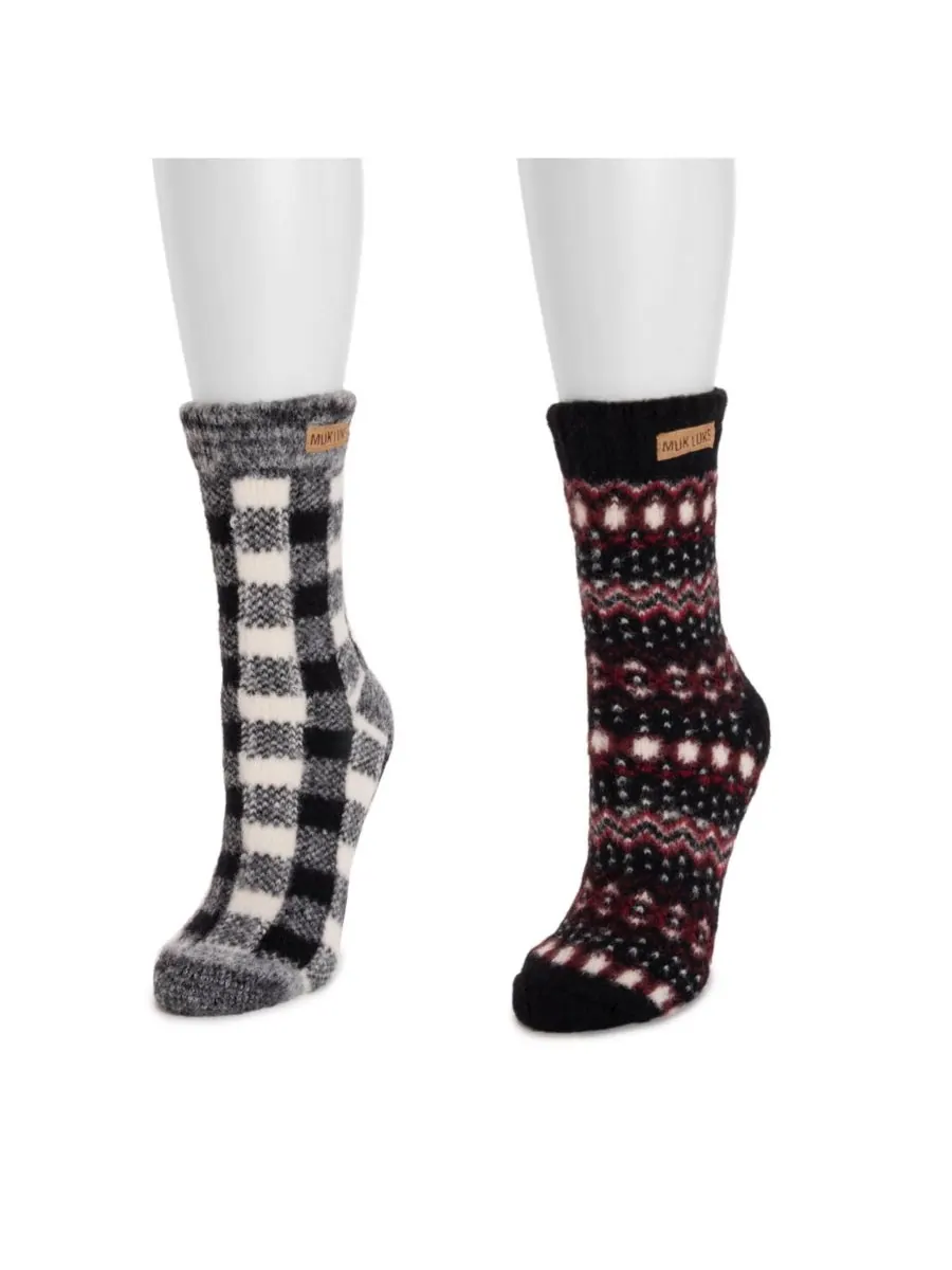 Женские носки под свитер, 2 пары в упаковке MUK LUKS, Ebony pack — изображение 2 из 2