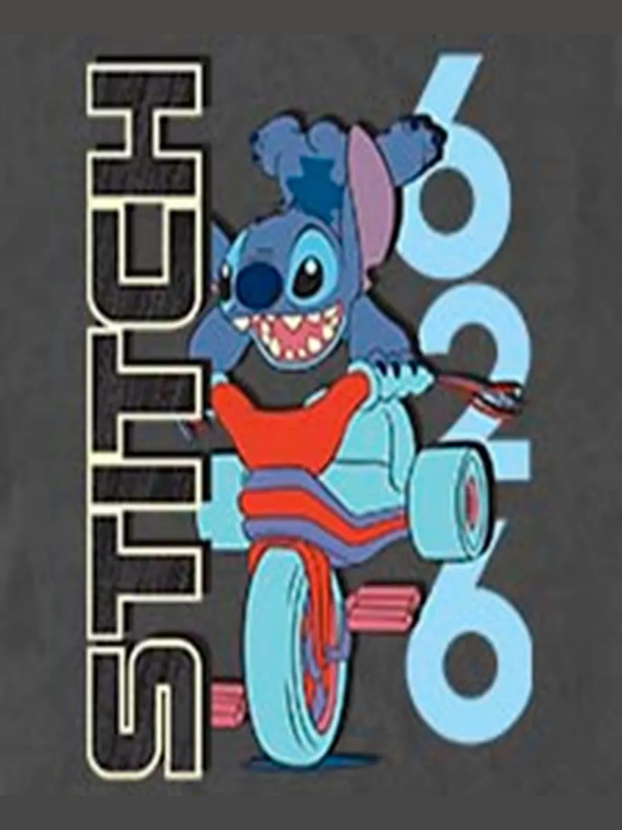 Мужская футболка с коротким рукавом Stitch Ride Lilo Stitch — изображение 3 из 3, темно-серый
