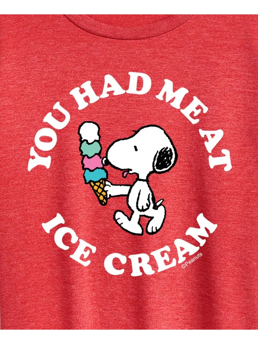 Футболка с коротким рукавом и графическим принтом "Peanuts Summer Love" с изображением Снупи и — изображение 2 из 3, красный