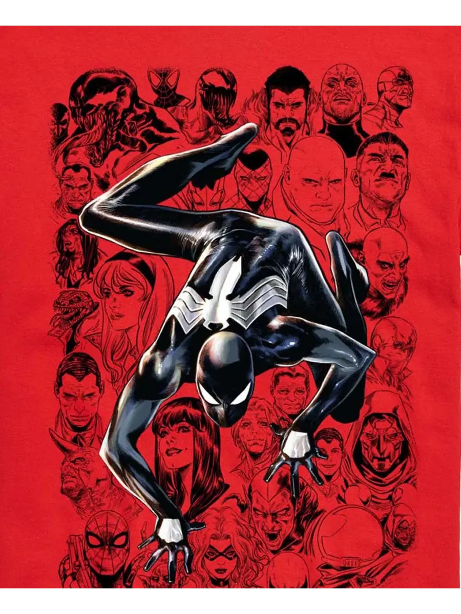 Мужская футболка с коротким рукавом и графическим рисунком персонажей Marvel Spider-Man в стиле — изображение 3 из 3, красный