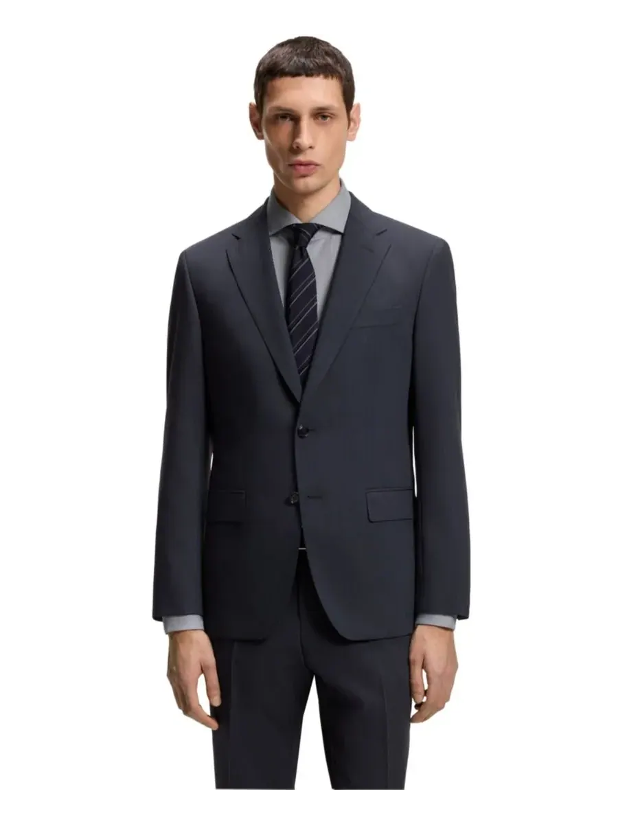 Мужской приталенный пиджак из эластичной ткани, пригодный для стирки Hugo Boss