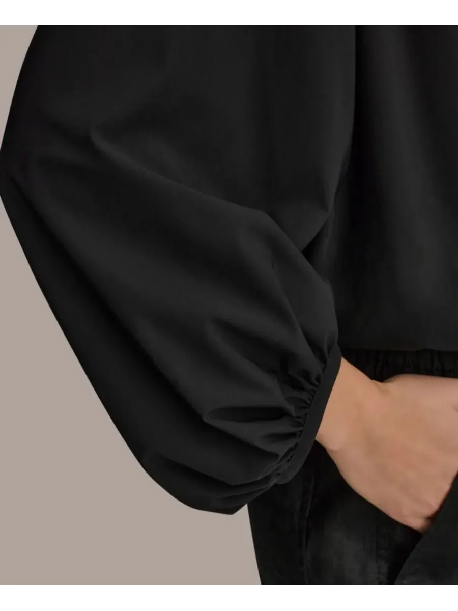 Женская блузка с вырезом-лодочкой Donna Karan Weekend — изображение 4 из 6, черный