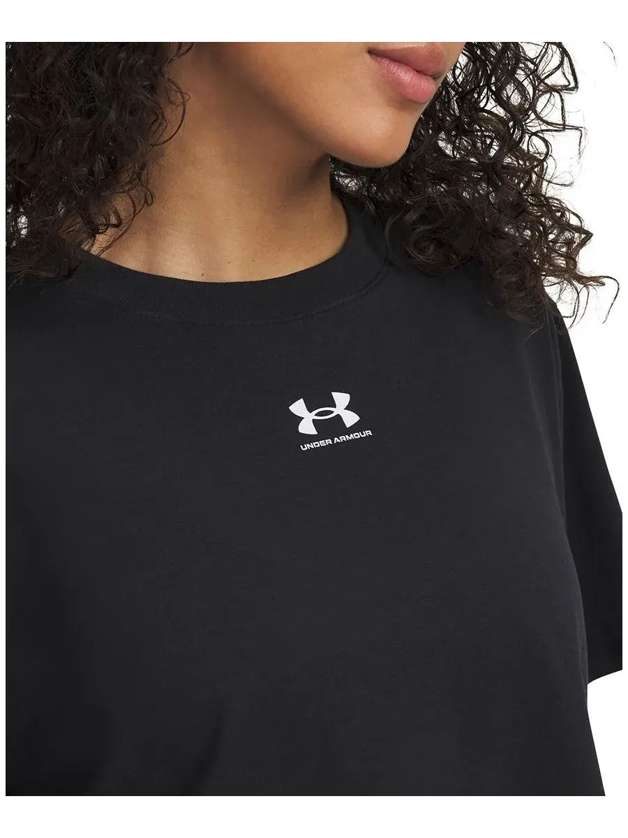 Женская футболка Rival с круглым вырезом свободного кроя Under Armour — изображение 2 из 3, черный