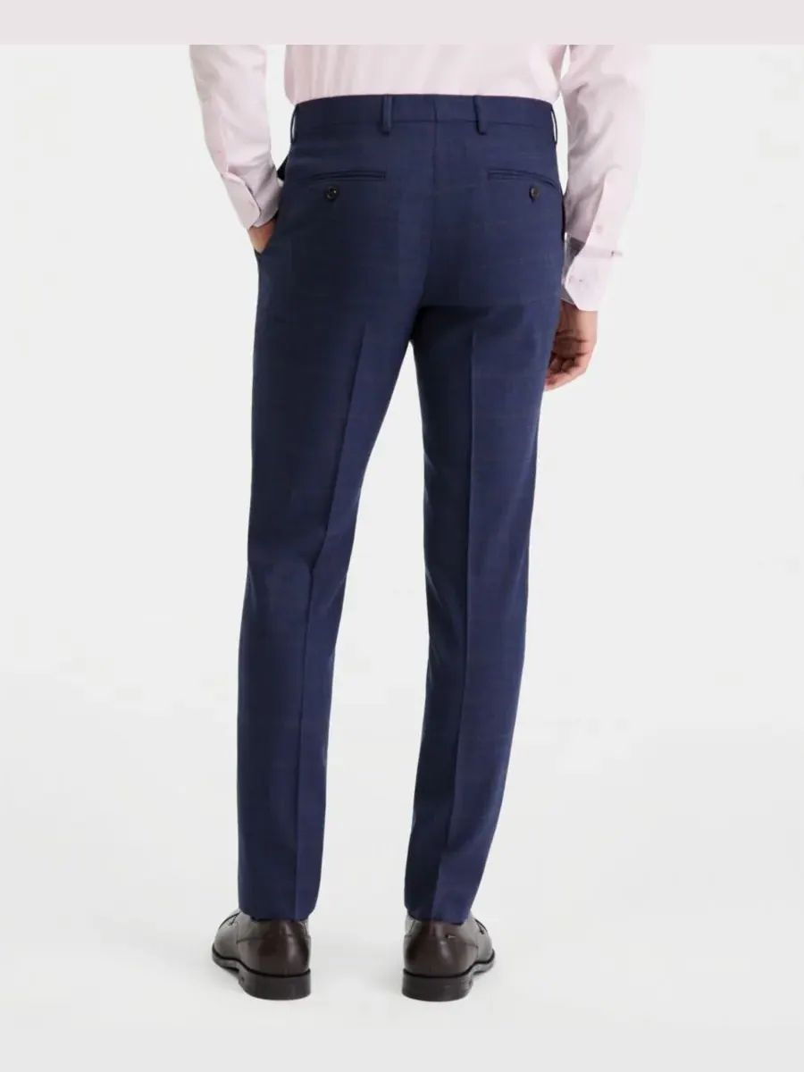Мужской костюм современного кроя, состоящий из отдельных брюк Ted Baker — изображение 5 из 7, синий коричневый