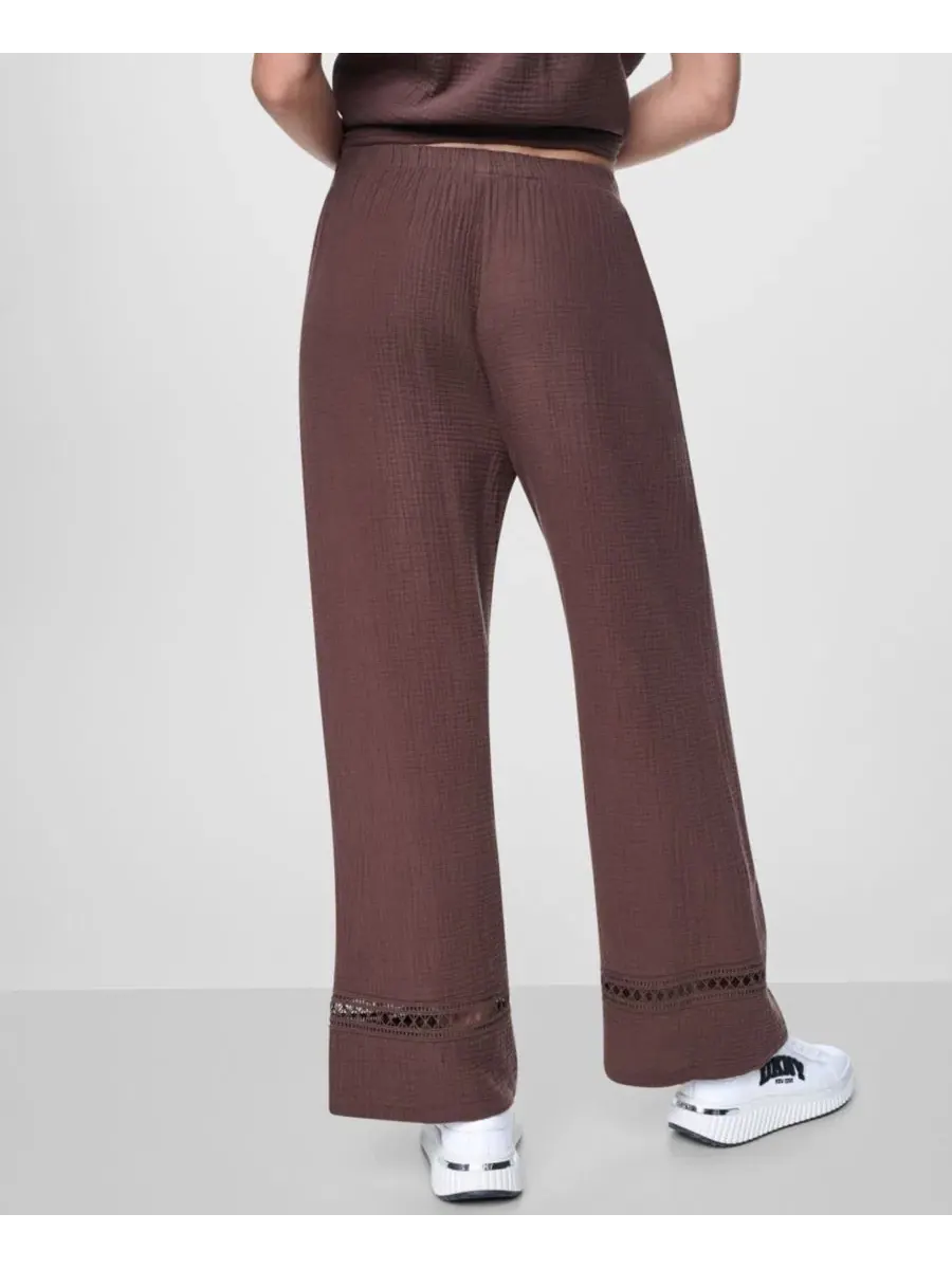 Женские брюки средней посадки на шнуровке DKNY Jeans — изображение 7 из 7, орех