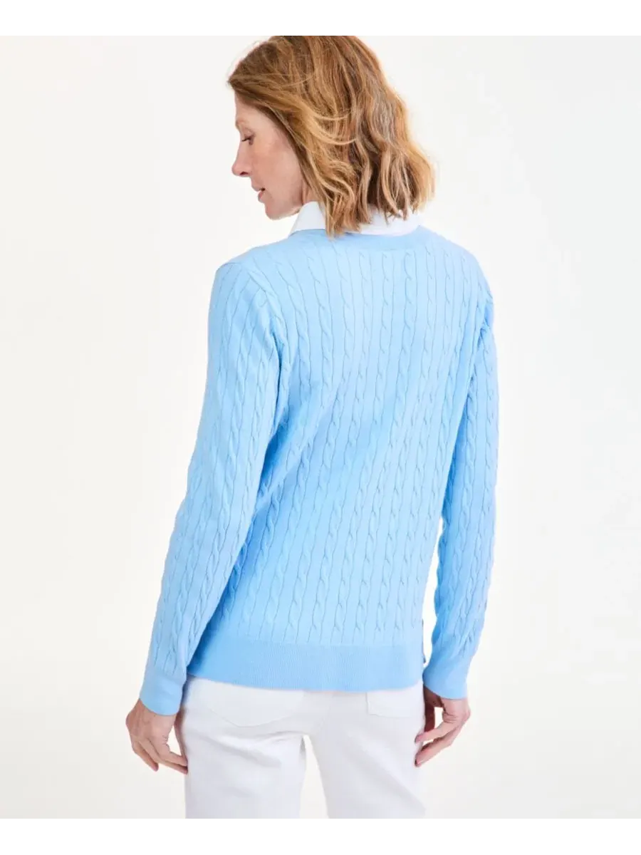 Свитер-поло с воротником и многослойным эффектом Style & Co, Pretty Peri — изображение 3 из 3