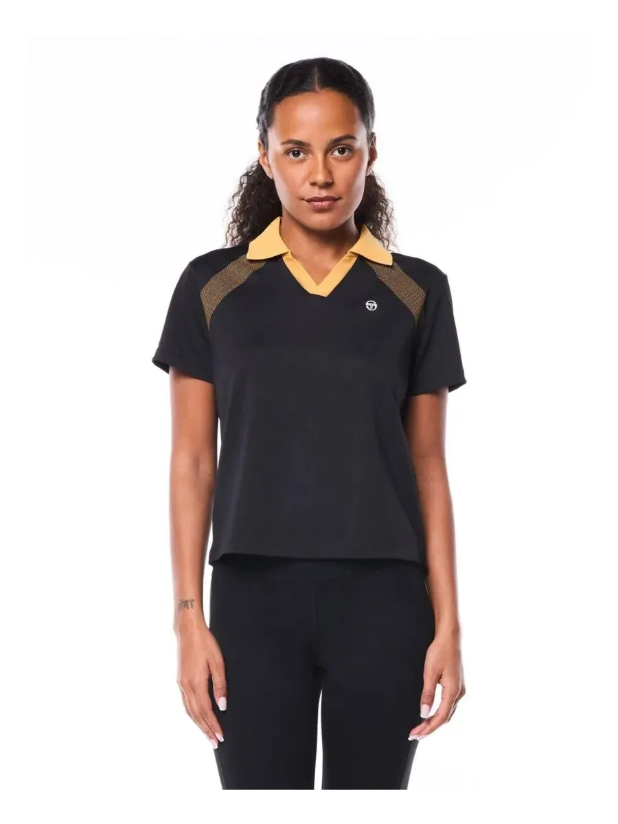 Женское поло с коротким рукавом Adelina Sergio Tacchini — изображение 1 из 4, черный