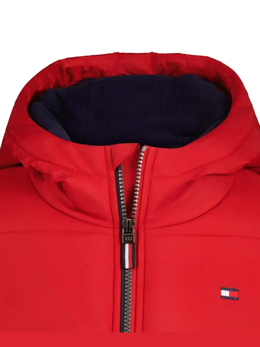 Куртка-пуховик с капюшоном, с принтом Tommy Hilfiger — изображение 9 из 11, черный