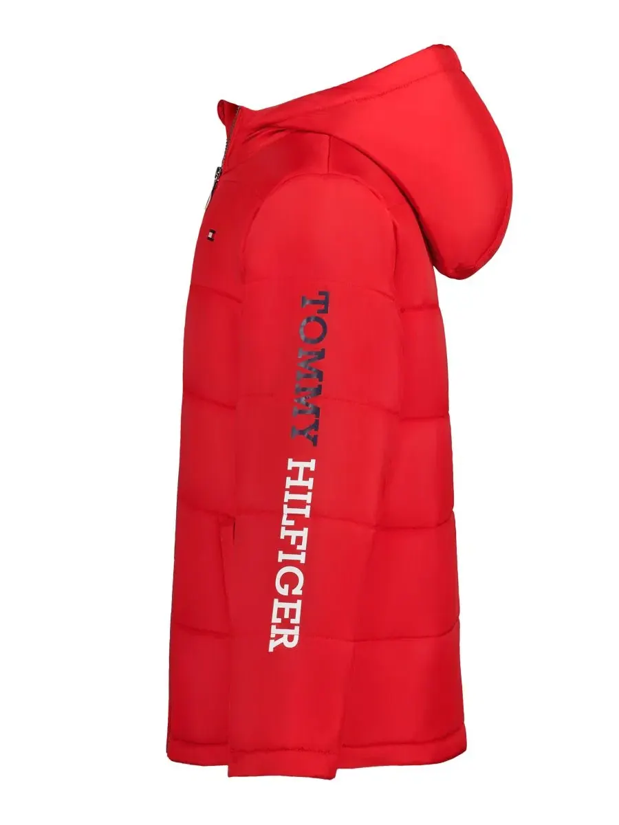 Куртка-пуховик с капюшоном Tommy Hilfiger, Scarlet Sage — изображение 3 из 6
