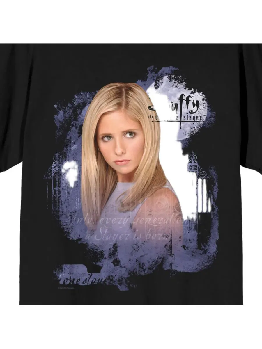 Футболка с принтом Full Moon Poster Art Buffy The Vampire Slayer — изображение 2 из 6, черный