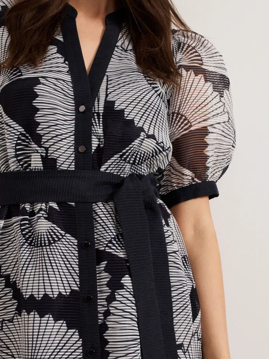Платье-рубашка миди с поясом Skylar Midi Dress Phase Eight — изображение 5 из 8, темно-синий