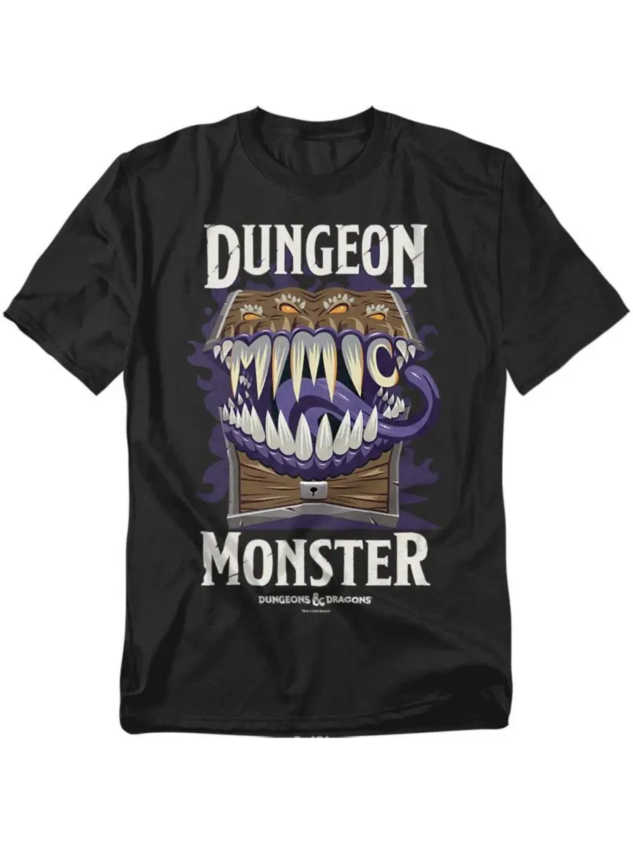 Футболка с принтом Mimic Dungeon Monster D&D — изображение 1 из 3, черный