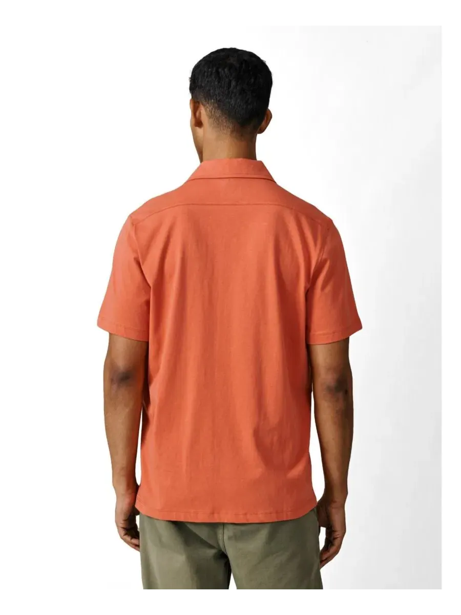 Рубашка-поло с коротким рукавом Aldwin Jersey Shirt Aubin — изображение 3 из 4, коралл