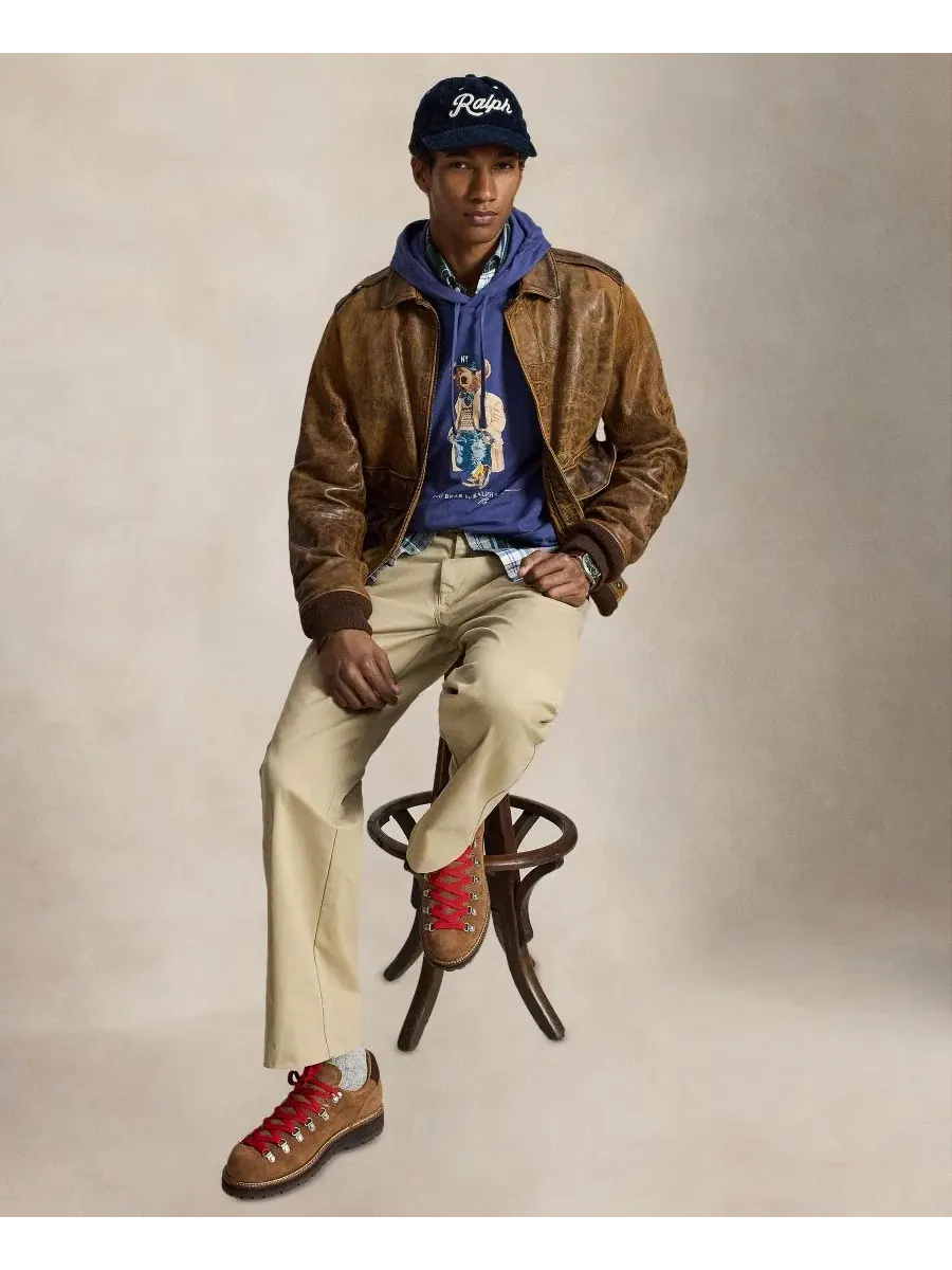 Худи с капюшоном с принтом Polo Bear Polo Ralph Lauren — изображение 3 из 6, светлый темно-синий