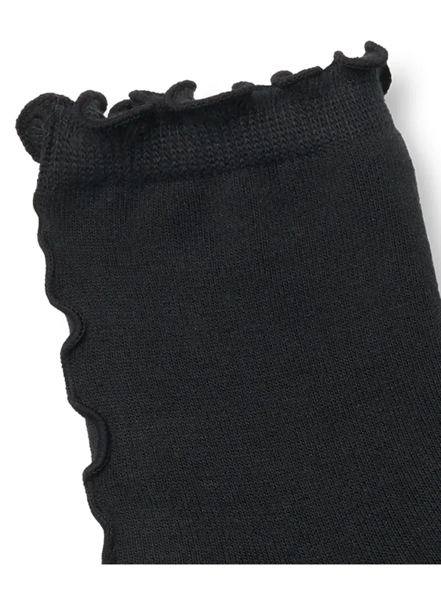 Женские носки UGG Karsyn Lettuce Edge Quarter Logo — изображение 3 из 3, черный