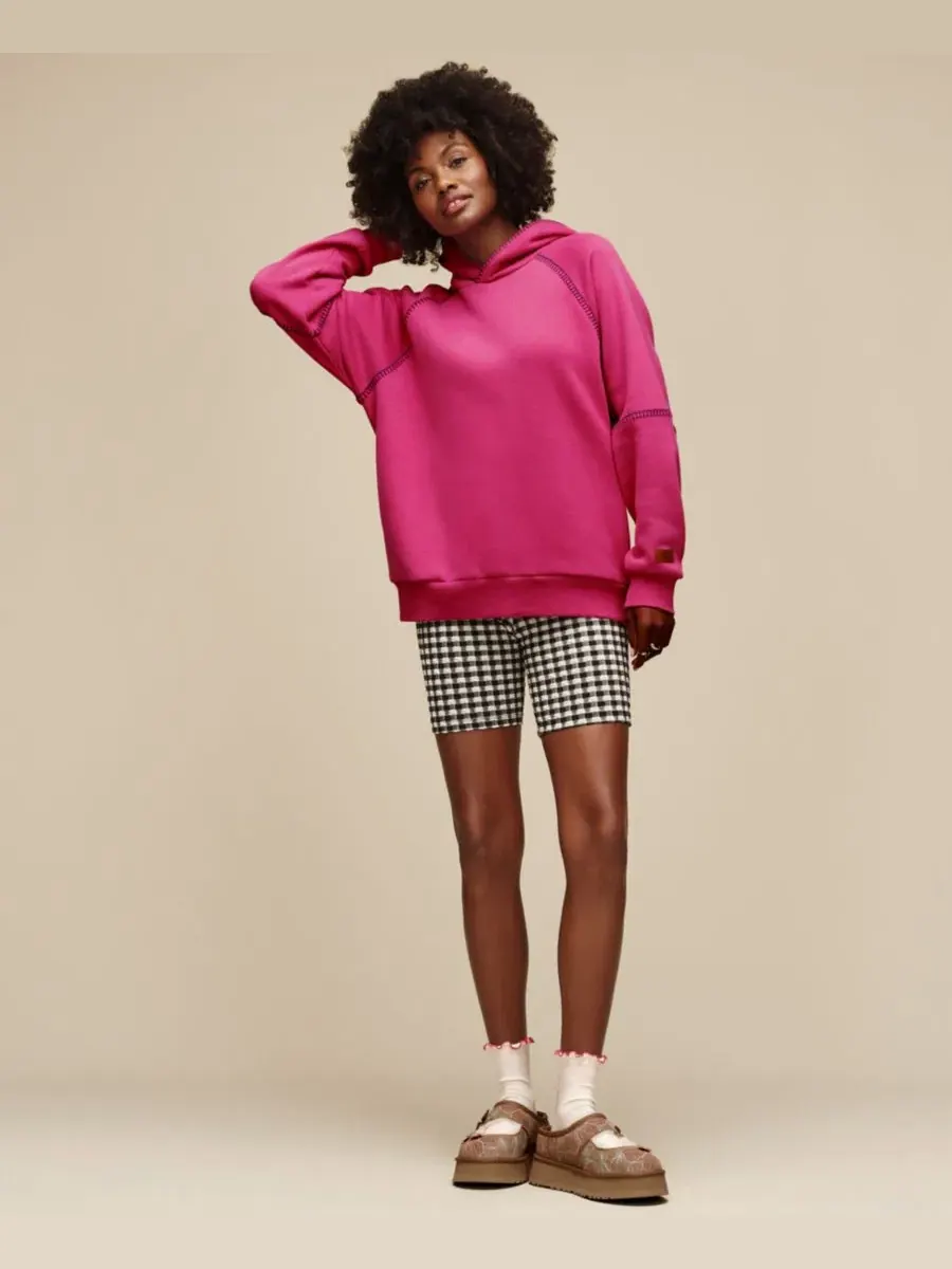 Женские носки UGG Karsyn Lettuce Edge Quarter Logo — изображение 3 из 5, белый