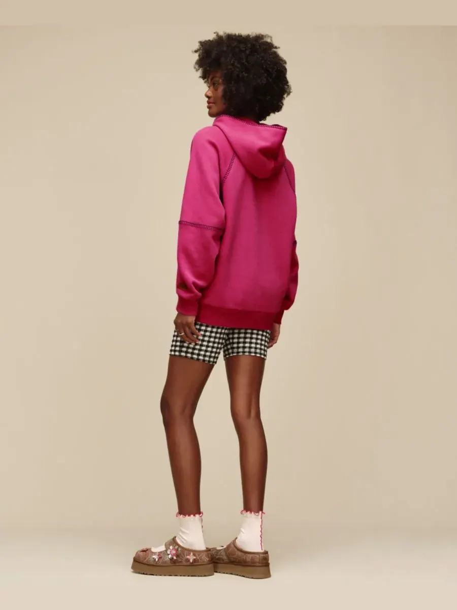 Женские носки UGG Karsyn Lettuce Edge Quarter Logo — изображение 5 из 5, белый