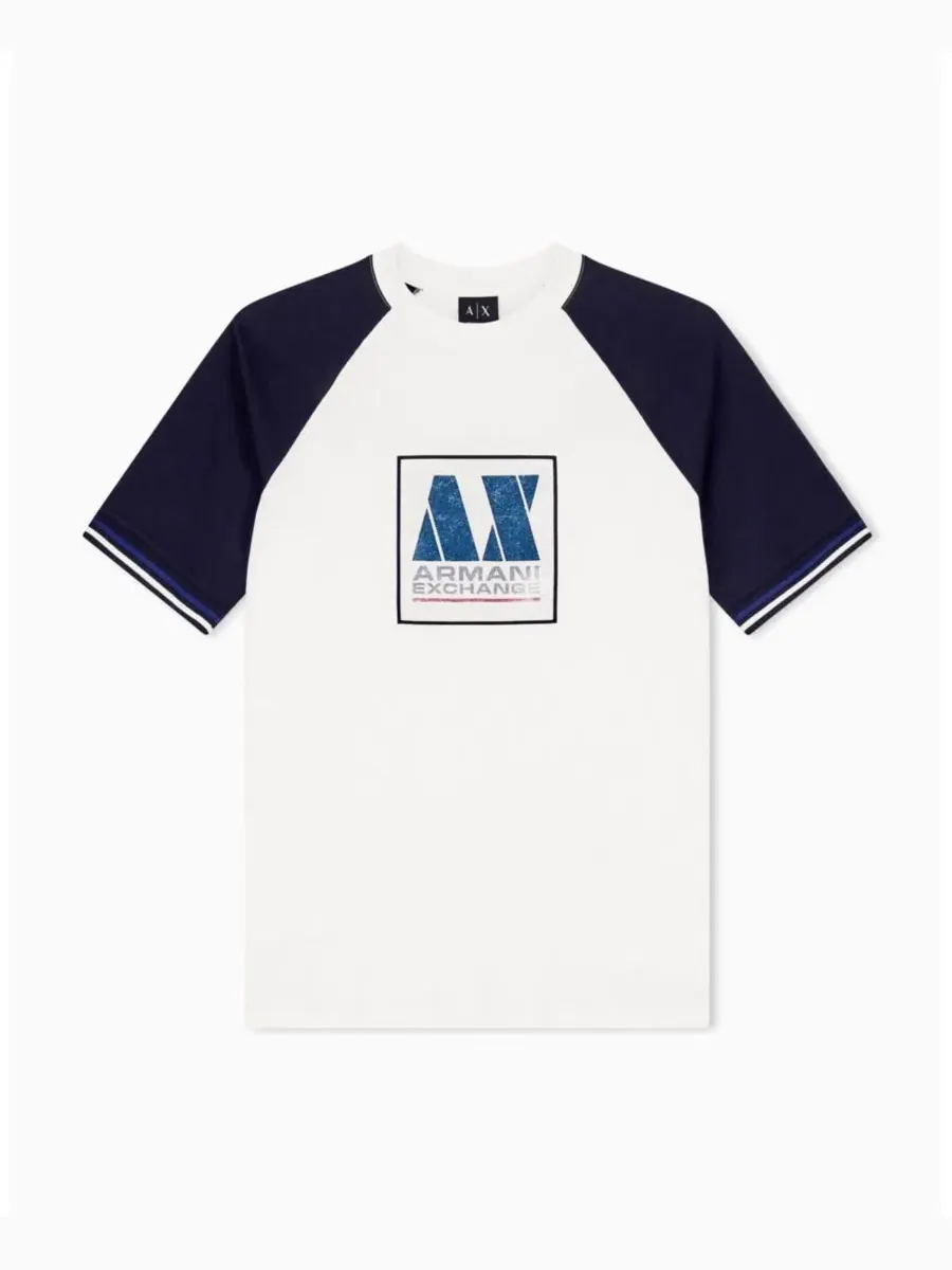Футболка с цветовым блоком и логотипом Box Logo A|X Armani Exchange — изображение 2 из 7