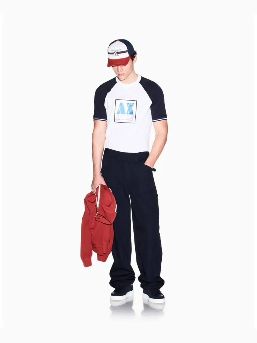 Футболка с цветовым блоком и логотипом Box Logo A|X Armani Exchange — изображение 4 из 7