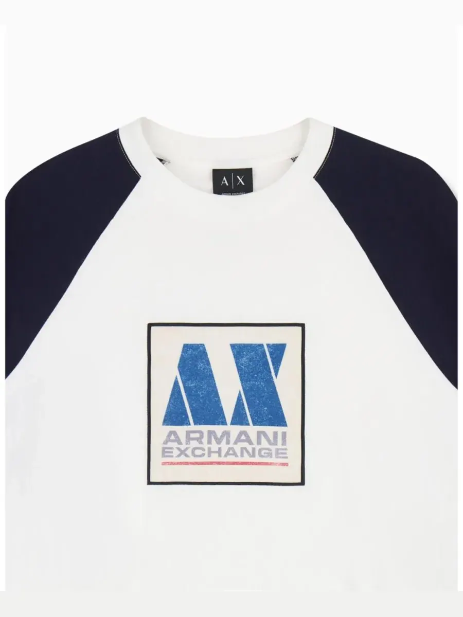 Футболка с цветовым блоком и логотипом Box Logo A|X Armani Exchange — изображение 5 из 7