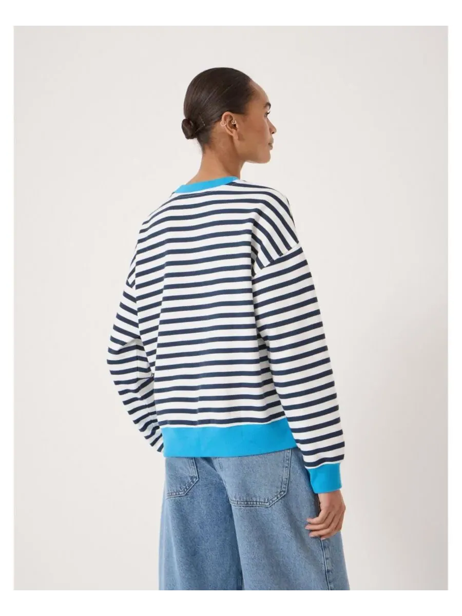 Женская толстовка Luca Stripe Heavyweight Hush — изображение 3 из 8, темно-синий