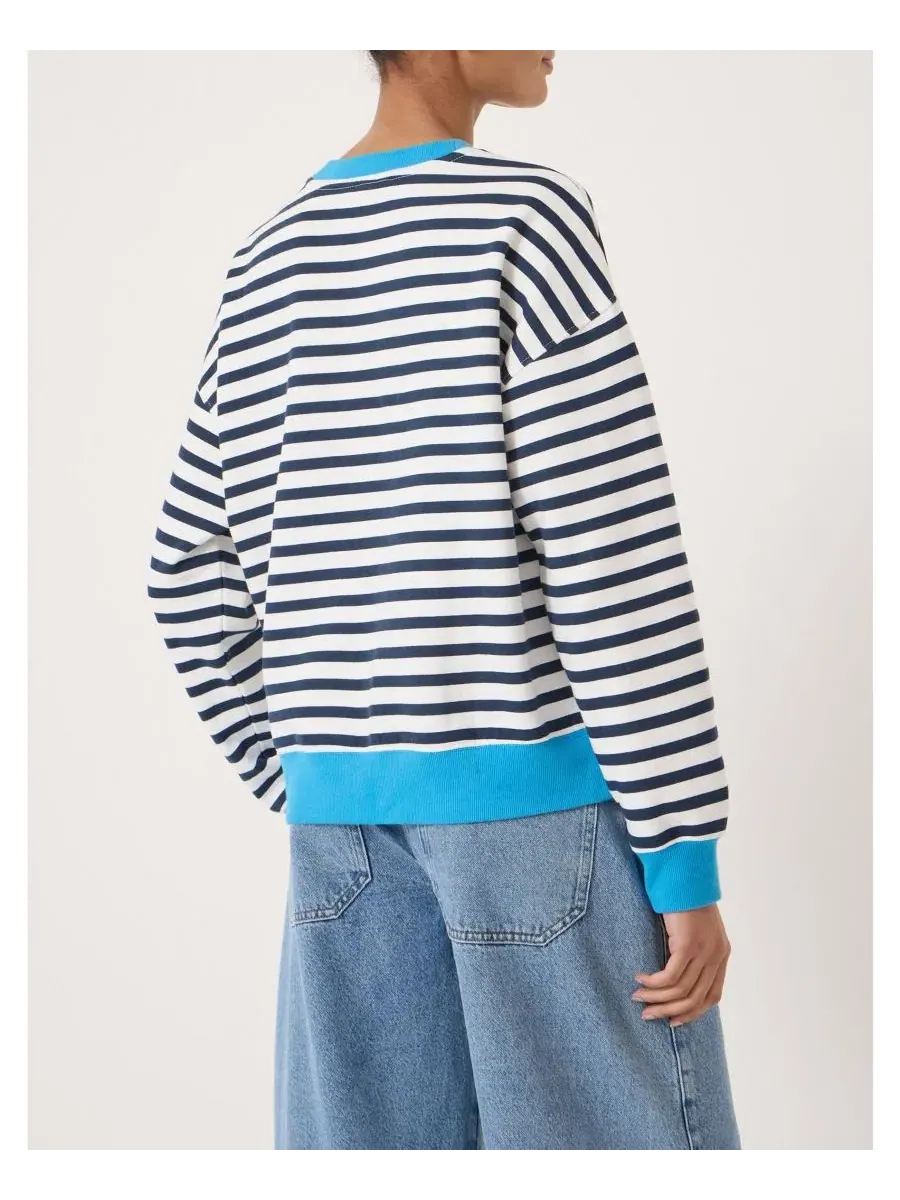 Женская толстовка Luca Stripe Heavyweight Hush — изображение 7 из 8, темно-синий